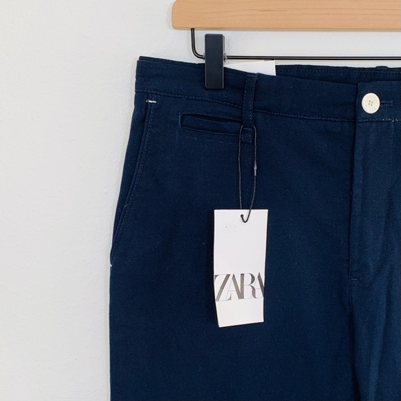 Zara Navy Slim Fit Pants - Picture 5 of 10